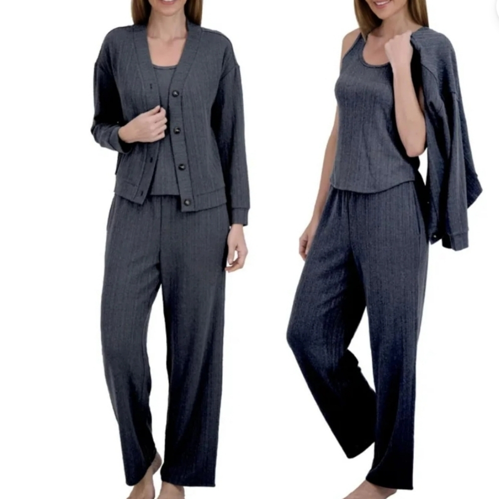 Elegant Charcoal Women's Pajama Set